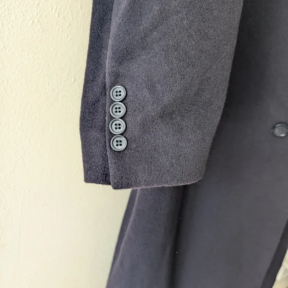 Lauren Ralph Lauren Men's Black Overcoat Coat Cashmere And Wool 100% 38R Mens - Picture 10 of 11